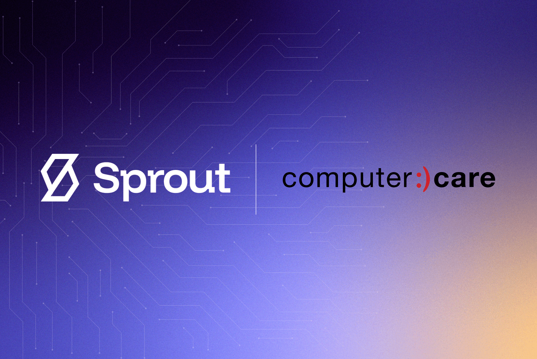 Sprout logo and Computercare logo next to eachother.